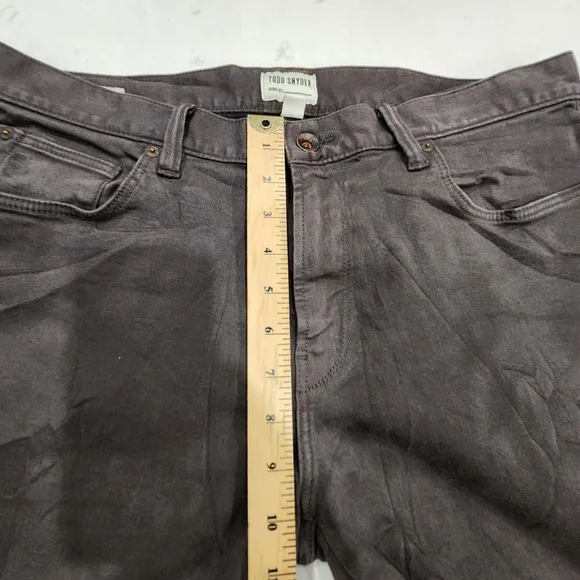 NWOT Todd Snyder Slim Garment Dyed 5 Pocket Twill Pants 33/32 Brown Stretch - Picture 10 of 13